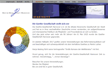 Tablet Screenshot of goethe-gesellschaft-hannover.de